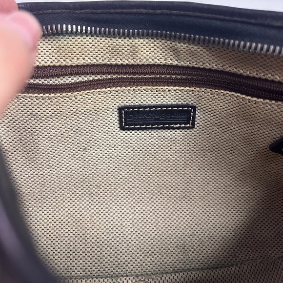 Dooney & Bourke Vintage Cloth Leather Trim Signature MonogramPurse Y2K-Pre Loved - Picture 15 of 16